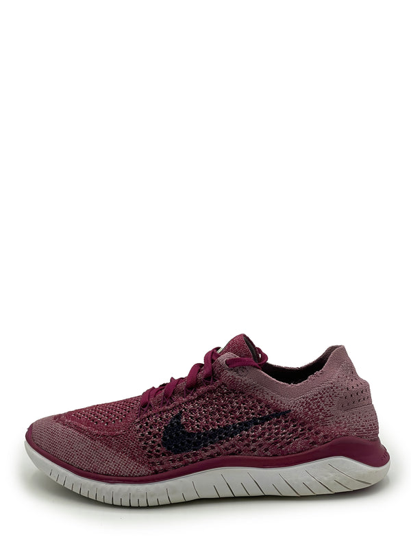 Nike Free RN Flyknit 2018 Women's Running Shoe Raspberry RED