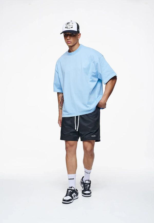 PEGADOR OVERSIZED RIVERIA BLUE BOXY TEE