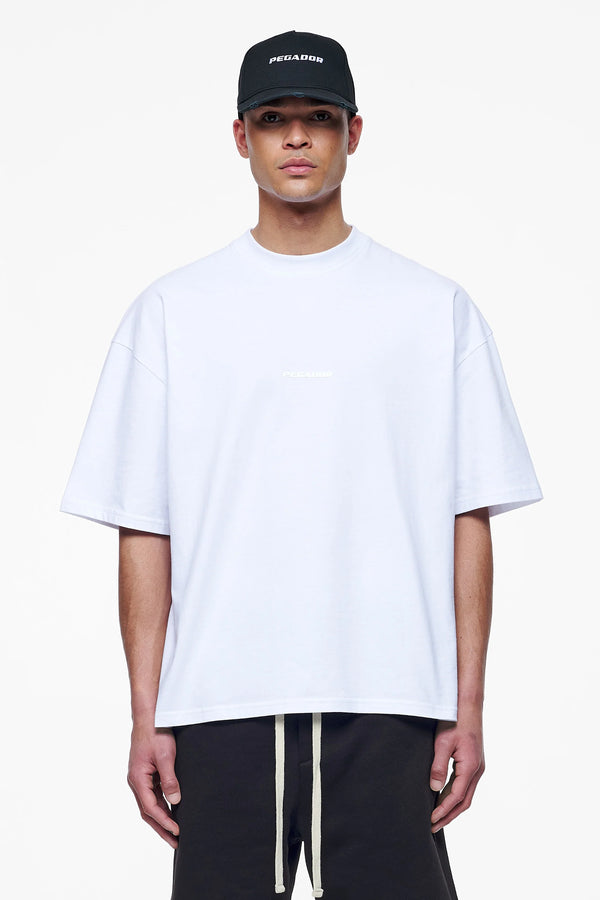 PEGADOR LOGO BOXY TEE WHITE GUM