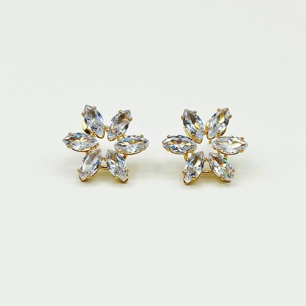 Flower top Zircon Earrings