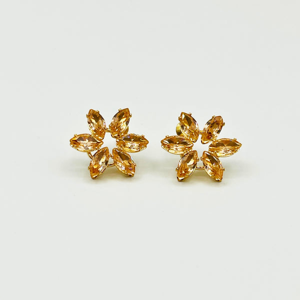 Flower top Rose Gold Earrings