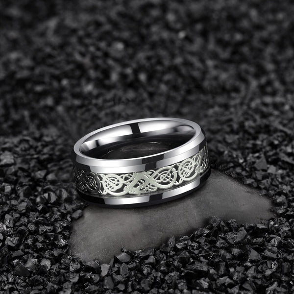 Silver Dragon Stainless Steel Ring